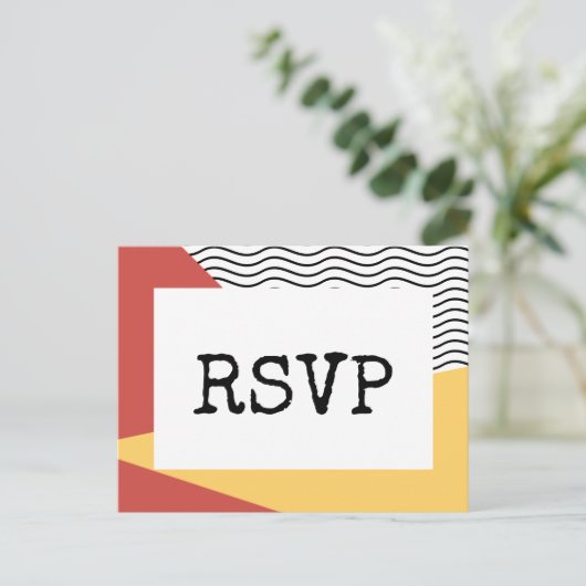 80er Pop art Memphis style UAWG Postkarte (Stehend Vorderseite)