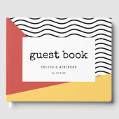 80er Pop art Memphis style wedding Gästebuch (Vorderseite)