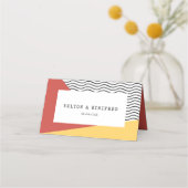 80er Pop art Memphis style wedding Platzkarte (Rückseite)