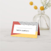 80er Pop art Memphis style wedding Platzkarte (Vorderseite)