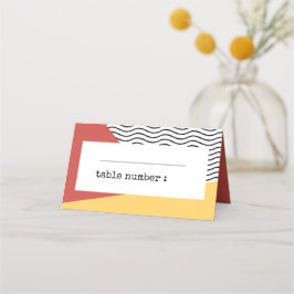 80er Pop art Memphis style wedding Platzkarte