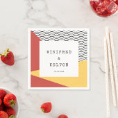 80er Pop art Memphis style wedding Serviette (Beispiel)