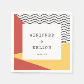 80er Pop art Memphis style wedding Serviette (Vorderseite)