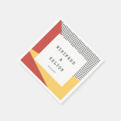 80er Pop art Memphis style wedding Serviette (Ecke)