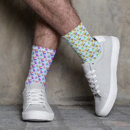 80er-Pop-Farbe für ein Ungleichgewicht Socken