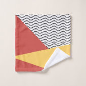 80er Pop Kunstmuster Badhandtuch Set (Waschlappen)