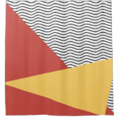 80er Pop Kunstmuster Duschvorhang (Vorderseite)