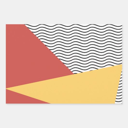 80er Pop Kunstmuster Geschenkpapier Set (Vorderseite)