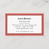 80er Pop Kunstmuster Visitenkarte (Rückseite)