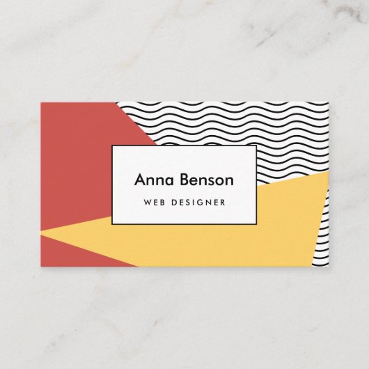 80er Pop Kunstmuster Visitenkarte (Vorderseite)