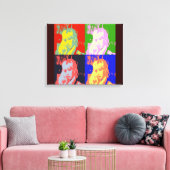 80er Pop Star Leinwanddruck (Insitu (Wohnzimmer))