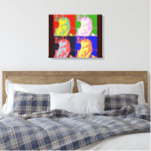 80er Pop Star Leinwanddruck (Insitu (Schlafzimmer))