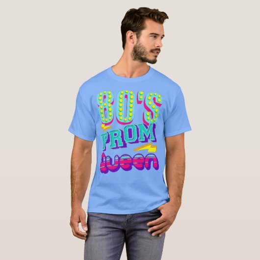 80er Prom Queen Shirt Funny Diskothek Backpacker G (Vorne ganz)