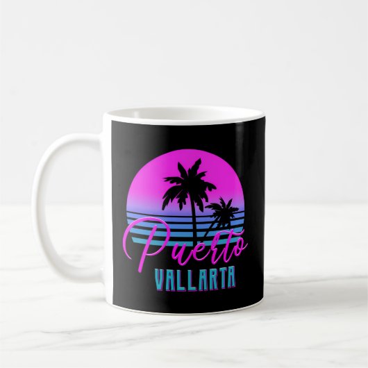 80er Puerto Vallarta Frühlingsferien Kaffeetasse (Links)