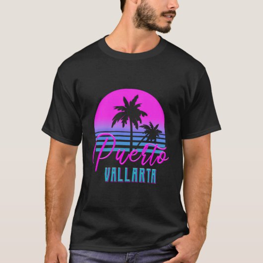 80er Puerto Vallarta Frühlingsferien T-Shirt (Vorderseite)