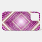 80er Retro: 3D Sci-Fi Hintergrund. Case-Mate iPhone Hülle (Rückseite (Horizontal))