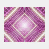 80er Retro: 3D Sci-Fi Hintergrund. Fleecedecke (Vorderseite (Horizontal))