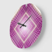 80er Retro: 3D Sci-Fi Hintergrund. Große Wanduhr (Winkel)