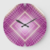 80er Retro: 3D Sci-Fi Hintergrund. Große Wanduhr (Vorderseite)