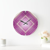 80er Retro: 3D Sci-Fi Hintergrund. Große Wanduhr (Zuhause)