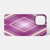80er Retro: 3D-Sci-Fi-Hintergrund. iPhone Hülle (Rückseite (Horizontal))
