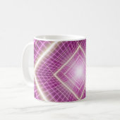 80er Retro: 3D Sci-Fi Hintergrund. Kaffeetasse (Vorderseite Links)
