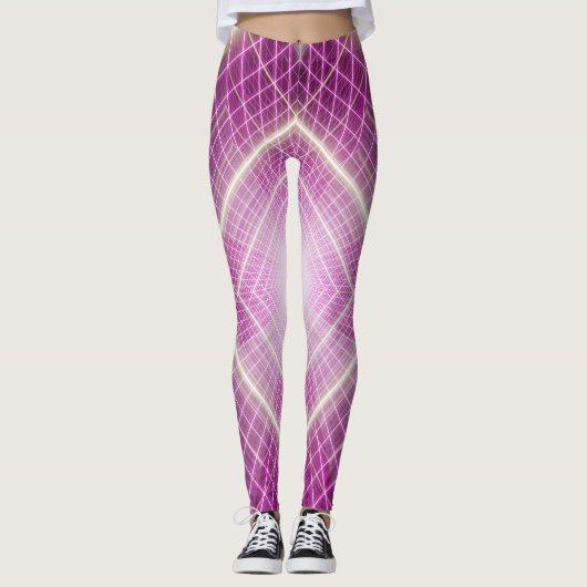 80er Retro: 3D Sci-Fi Hintergrund. Leggings (Vorderseite)