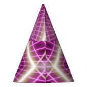 80er Retro: 3D Sci-Fi Hintergrund. Partyhütchen (Rückseite)