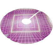 80er Retro: 3D Sci-Fi Hintergrund. Polyester Weihnachtsbaumdecke (Schrägansicht)