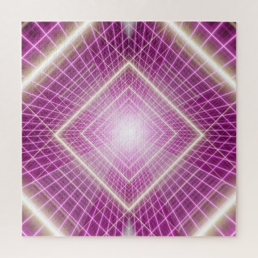 80er Retro: 3D Sci-Fi Hintergrund. Puzzle (Vertikal)