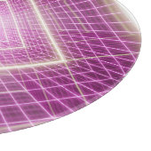 80er Retro: 3D Sci-Fi Hintergrund. Schneidebrett (Ecke)