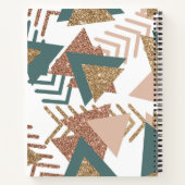 80er Retro Abstrakt | 70er Green und Gold Custom Notizblock (Rückseite)