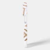 80er Retro Abstrakt | 70er Green und Gold Monogram Case-Mate iPhone Hülle (Rückseite / Links)