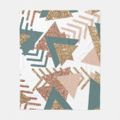80er Retro Abstrakt | 70er Green und Gold Palette Fleecedecke (Vorderseite)