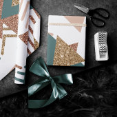 80er Retro Abstrakt | 70er Green und Gold Palette Geschenkpapier
