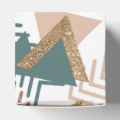 80er Retro Abstrakt | 70er Green und Gold Palette Geschenkschachtel (Oben)