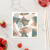 80er Retro Abstrakt | 70er Green und Gold Palette Serviette (Beispiel)