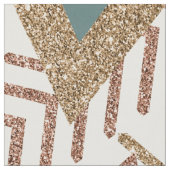 80er Retro Abstrakt | 70er Green und Gold Palette Stoff (Nahaufnahme)