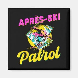 80er Retro-After-Ski-Patrouillenbekleidung 90er Sk Magnet
