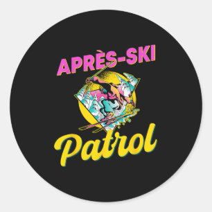 80er Retro Apres-ski Patrol Wear 90er Jahre Skifah Runder Aufkleber