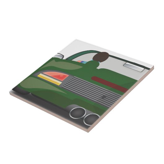 80er Retro Arcade Race Fliese (Seite)