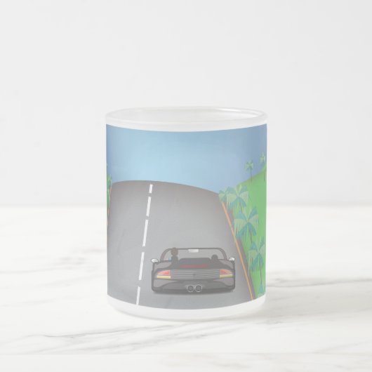 80er Retro Arcade Race Mattglastasse (Mittel)