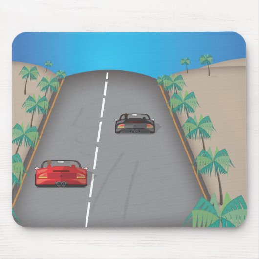 80er Retro Arcade Race Mousepad (Vorne)
