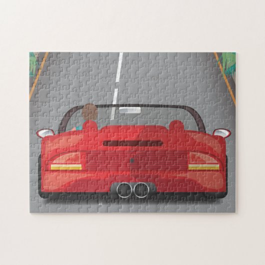 80er Retro Arcade Race Puzzle (Horizontal)