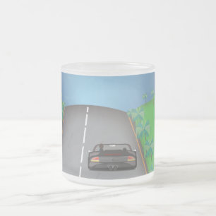 80er Retro-Arcade-Rennen Mattglastasse