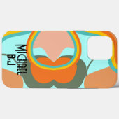 80er Retro ästhetische Abstrakte Monogrammbezeichn Case-Mate iPhone Hülle (Rückseite (Horizontal))