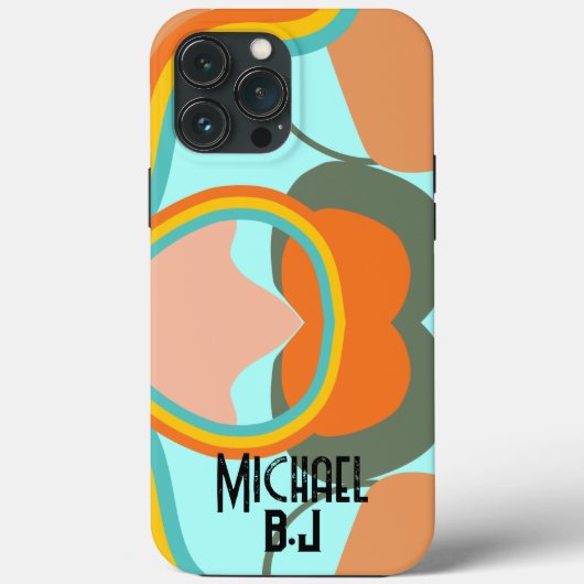 80er Retro ästhetische Abstrakte Monogrammbezeichn Case-Mate iPhone Hülle (Rückseite)