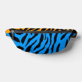 80er RETRO BLUE ORANGE TIGER STRIPES FANNY PACK Bauchtasche (Ablage )