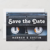 80er Retro Cassette 1980er Hochzeit Sichern Sie da Save The Date (Vorderseite)