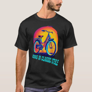 80er Retro-Fahrrad Vintage-Fahrrad-Design T-Shirt